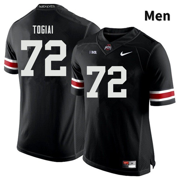 Ohio State Buckeyes Tommy Togiai Men's #72 Black Authentic Stitched College Football Jersey